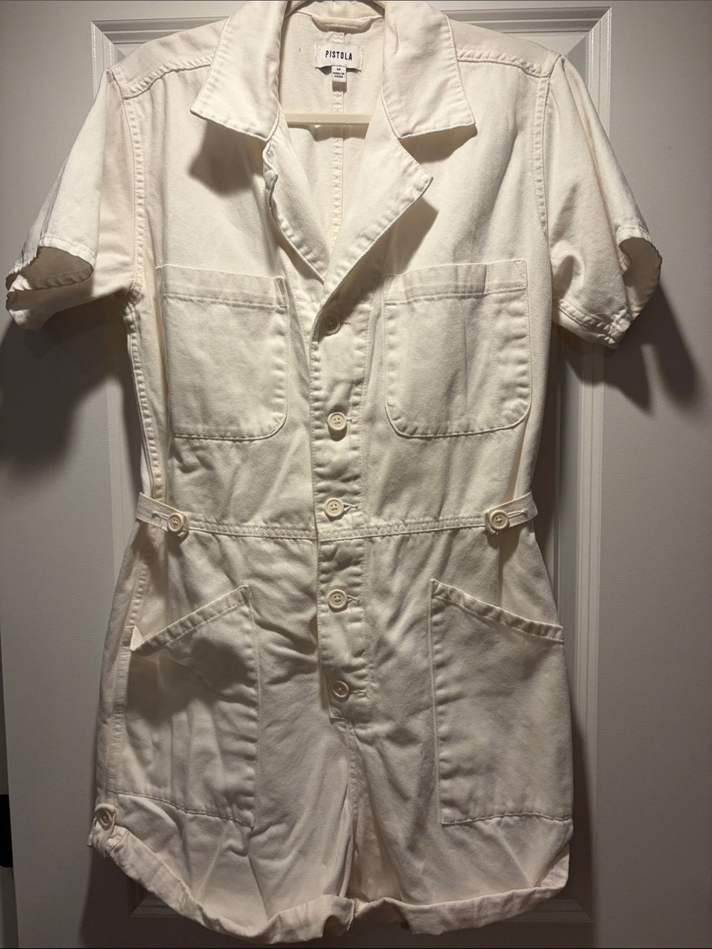 pistola white Short Sleeve One-Piece Romper